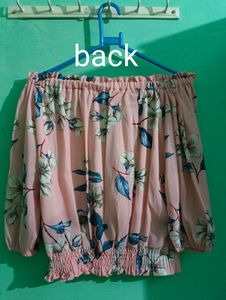 Floral Print Off-Shoulder Top