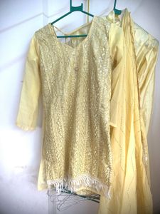 Panjabi Suit With Dupatta And Shalwar