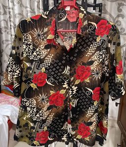 Embellished Glittery Printed Shirt