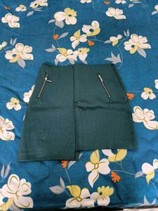 Green Leather Mini Skirt