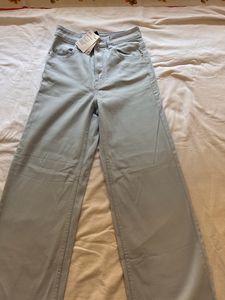 H&amp;M Ice Blue - Wide Leg Twill Trouser