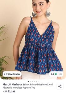 Mast &amp; Harbour Ethnic Printed Top