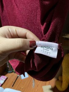 Burgundy Sleeveless Top