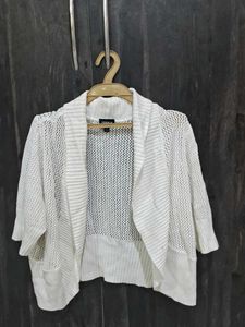 Torrid White Knit Cardigan