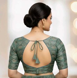 Green Printed Blouse