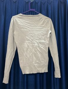 Fitted Beige Full Sleeve Top