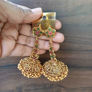 Bridal Jhumka Fine Stone Work