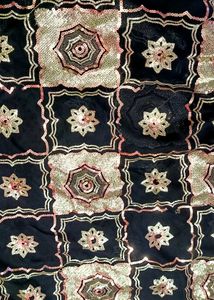 Sequin saree  Black &amp; Gold (Without Blouse)
