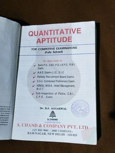 Quantitative aptitude book