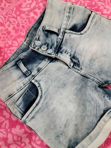 Ice Blue Denim Shorts Like New
