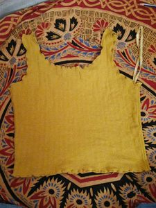 Mustard Top And Muti Colour Cap
