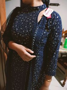 Party Wear Kurti Palazzo Set With Sequence Work