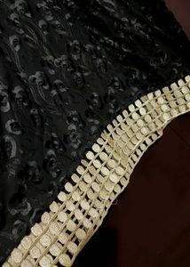 Black Golden Work Suit Salwar With Dupatta 42 Bust