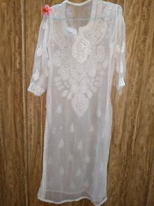 Muslin Thread Embroidery work Kurti 🤍