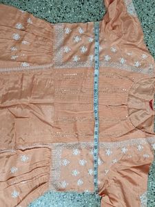 Plus Size W Peach Kurta