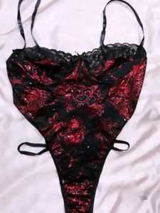 Red &amp; Black Lace Lingerie