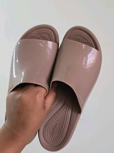 CROCS Nude Brooklyn Block Heel Sandals