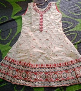 Chicken Work Kurti Lacha Set
