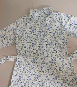 Floral Print Shirt Dress w/Belt