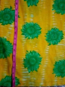 A Yellow Sunflower Printed Dress