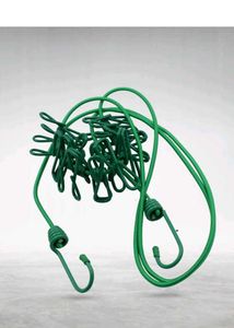 Clothes Hanging 2 Hook Drying Rope 12 Clips Portab