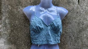 I. Blue Crop Top