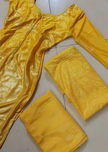 Chudidaar Suit And Dupatta Set Lycra Fabric