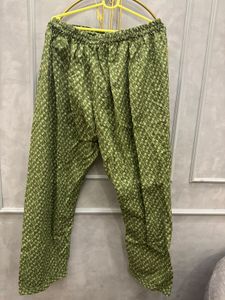 Green Printed Kurta Set