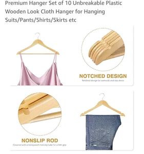 UNBREAKABLE PREMIUM QUALITY PLASTIC HANGER SET