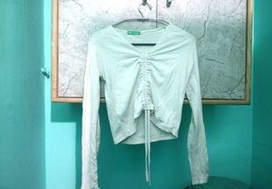 Long Sleeves Off White Top