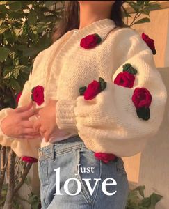 Crochet Rose Cardigan