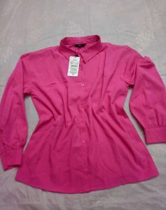 SHEIN BRAND Pink Button Down Shirt
