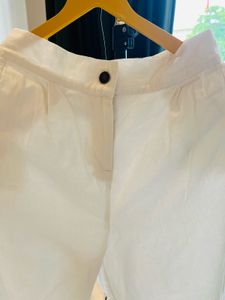 White Straight Pants