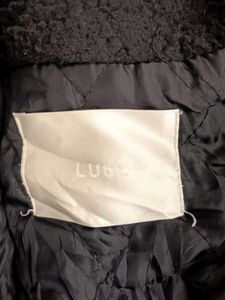 Korean black fleece Coat