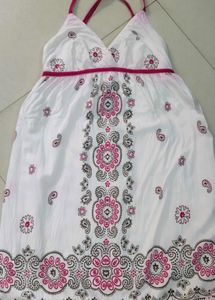 White Floral Halter Sundress