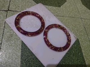 Rose Petal Resin Bangles