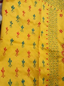 Handcrafted Kantha Stitch Saree