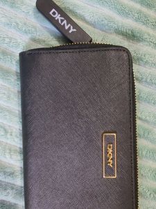 DKNY Black Zip Around Wallet