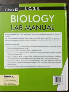 ICSE Biology Lab Manual Class 9