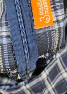 Blue Plaid Asymmetrical Dress