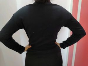Polo Neck Black Top
