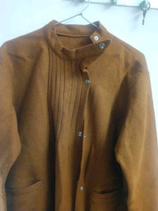 Tan Colour Overcoat For Women