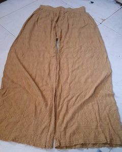 chicken Embroidered Palazzo Pants