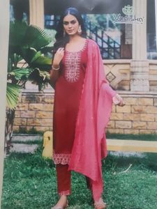 Red Kurta Set