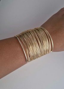 Gold Wire Cuff Bracelet
