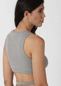 Stylish Grey Crop Top