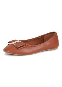 Women Brown Ballerinas