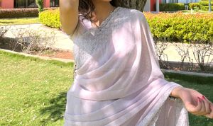 Elegant Light Pink Saree