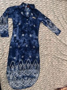 Blue Tie-Dye Kurti