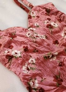 Floral Velvet Mini Dress 34 to 36